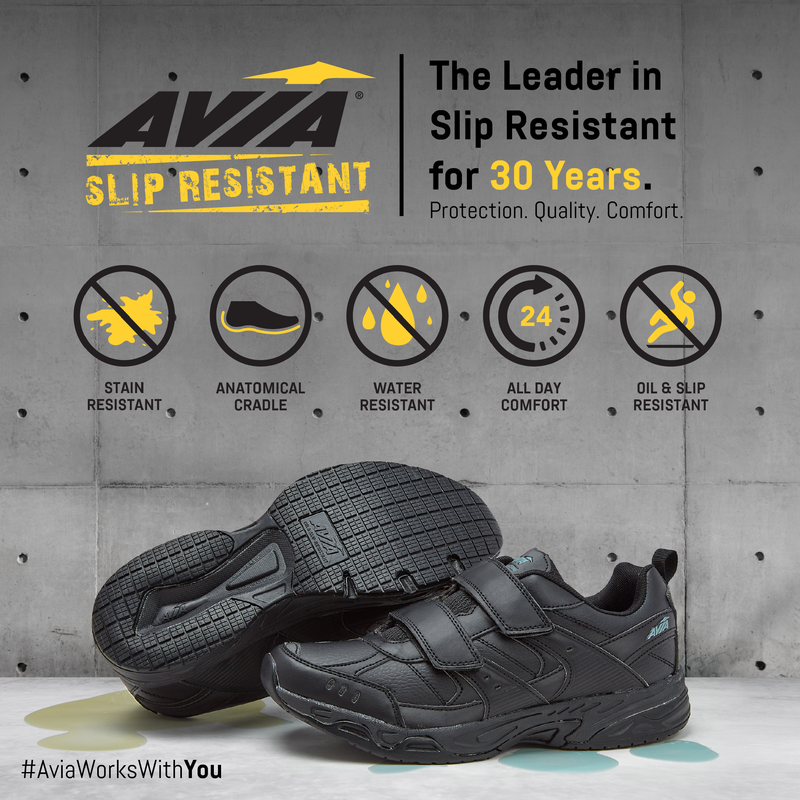 Black Nonslip Shoes for Men | Men's Work & Safety Footwear | Avia.com
