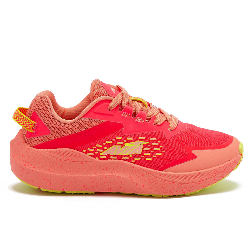 Avia new kids storm pink peach and neon yellow sneakers