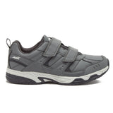 Grey mens non slip Avia sneakers with no need to lace due to its hook and loop easy closure and removal